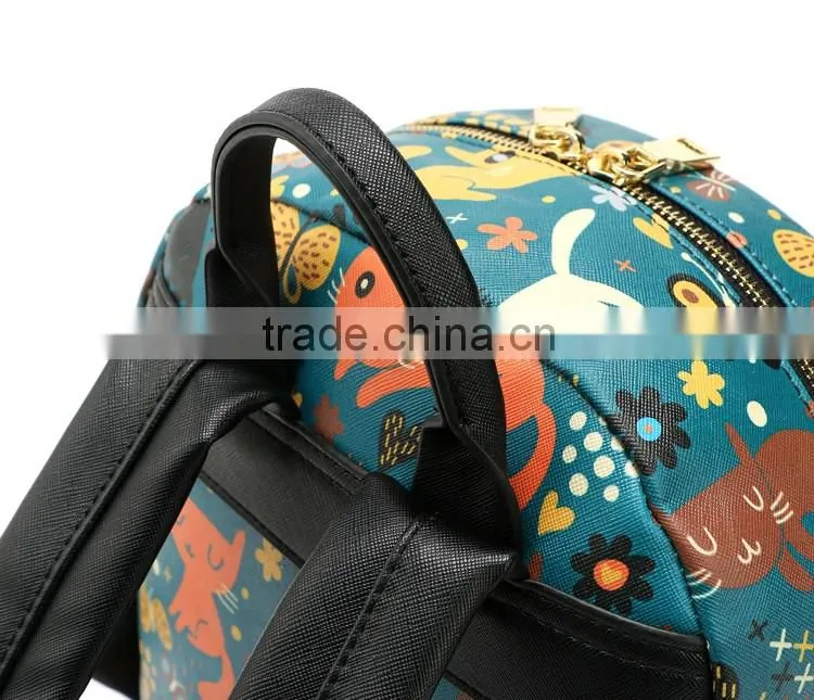Animal print fashion best selling pu leather backpack bags