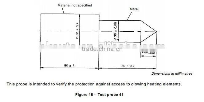 iec 61032 figure 16 test probe 41
