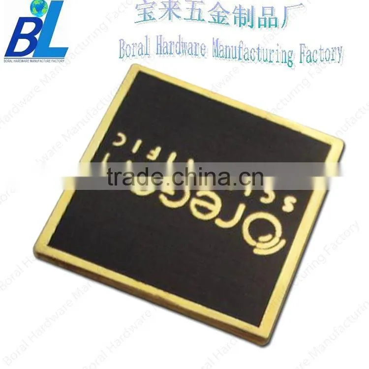Customized mtal golden science self adhesive metal nameplates