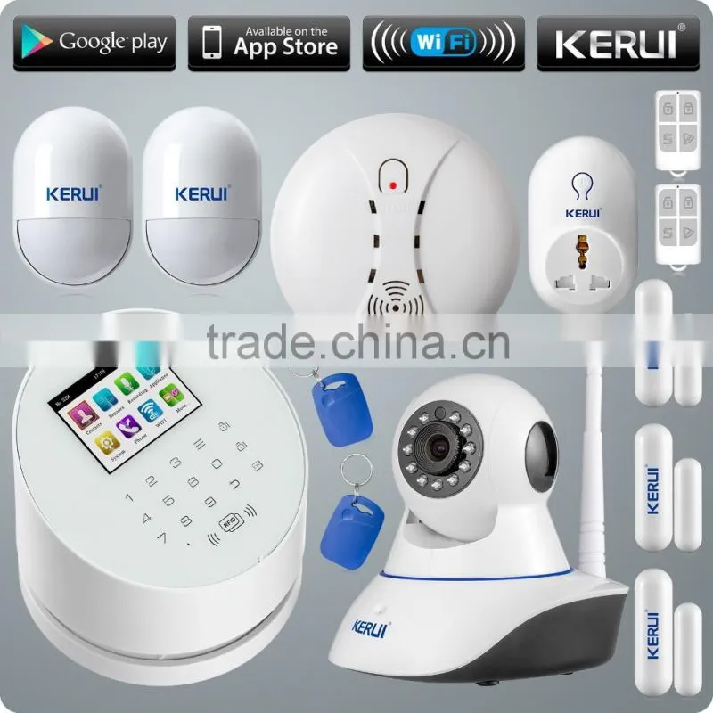 KERUI new Wifi based support IOS Android phone control gsm security wireless smart security alarm system