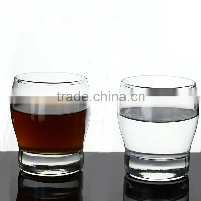 Impressions drinking water beverage shot glass set clear handblown manufacturing