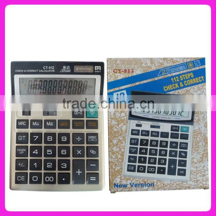 Big size 112 steps check correct desktop calculator CT-912