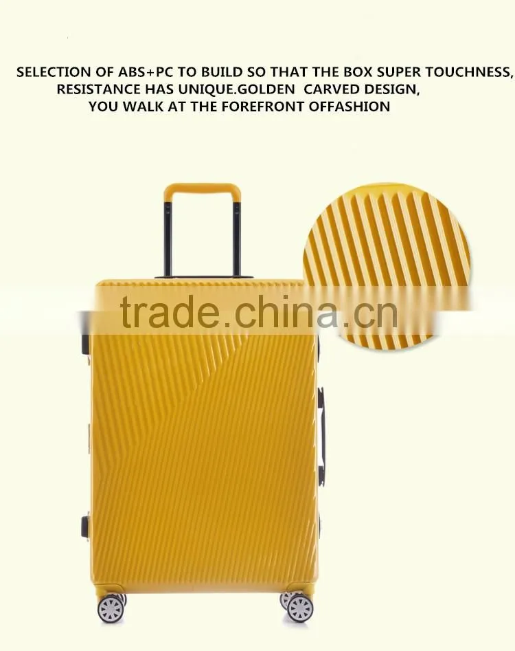 Simple fashion aluminum frame travel business luggage