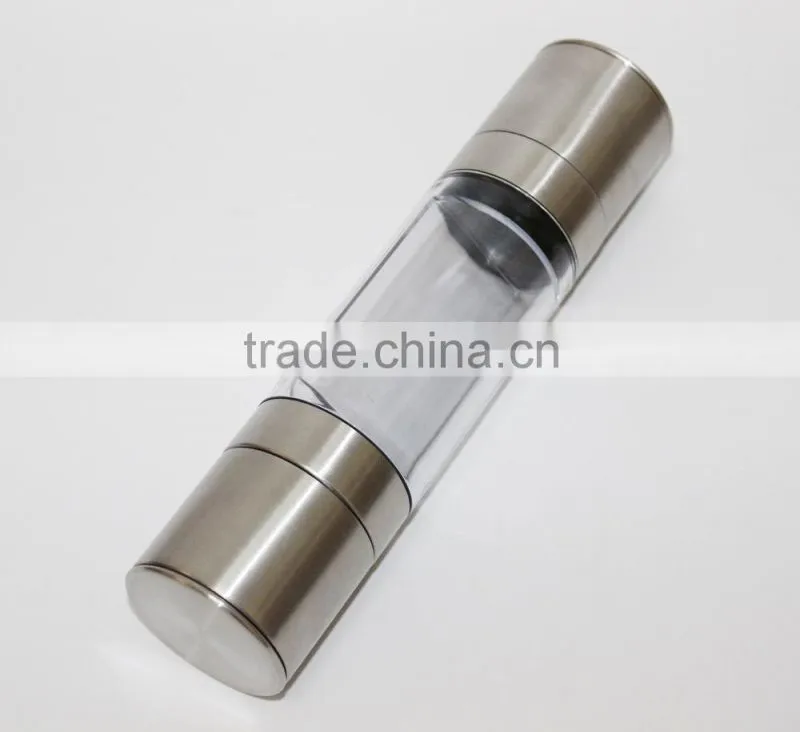 Stainless Steel Black pepper mill Salt and pepper mill spice grinding mill salt and pepper grinder