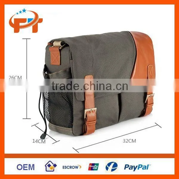Canvas Shoulder Messenger Travel DSLR Camera bag for Canon