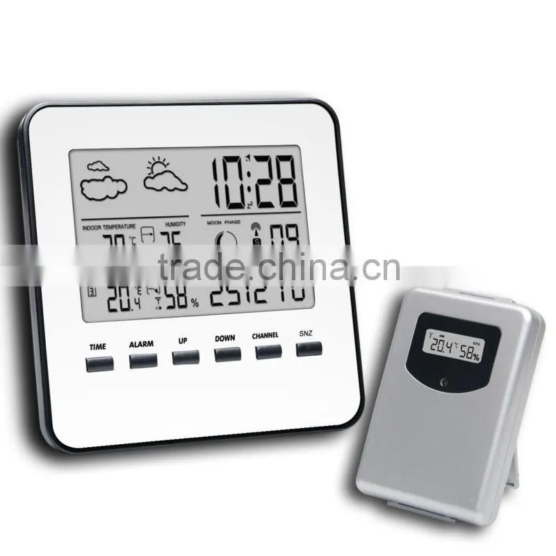 Wireless Weather Station Temperature Humidity Outdoor Sensor RCC DCF Clock C F
