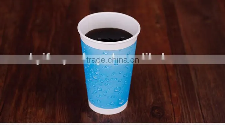 OEM logo printed eco-friendlly cold paper cup