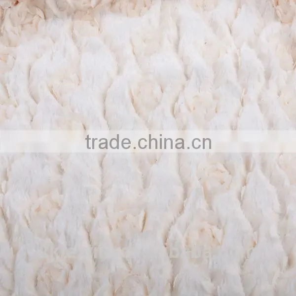 Elegant velvet lace fabric 100%polyester chiffon rose flower fabric