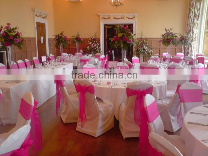 cheap wholesale colorful polyester chair cover for wedding banquet