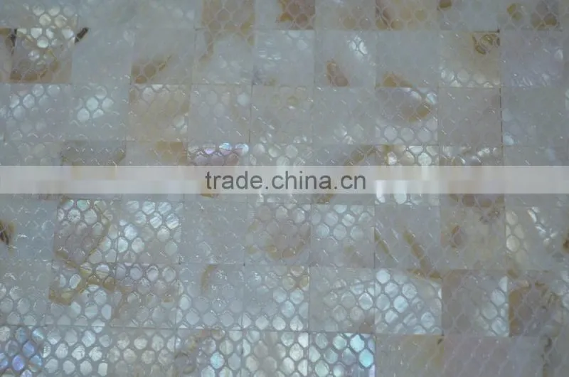 white River shell mosaic tile,seamless on mesh