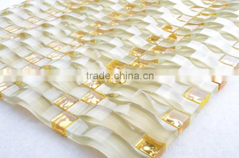 GT009 300X300MM wavy glass pendant lights mosaic tile machine