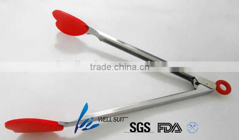 Fancy nylon uses of food tong in heart shape