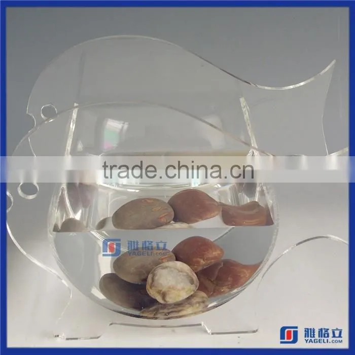 Manufacturer supplier fish shaped acrylic fish tank / plexiglass aquarium stand / pmma fish bowl stands
