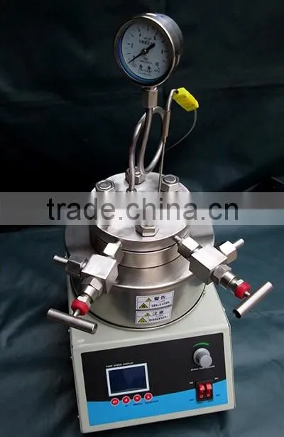 high pressure glass reactor (supreme quality, GG17 or GG3.3 glass ,321 SS material,PTFE sealing)