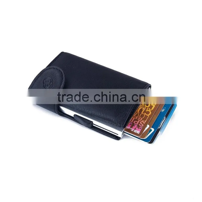 001 handcraft cardholder men slim credit card holder Dark Brown