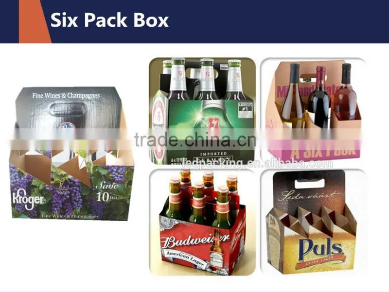 China supplier 6 picks carton box for beer with custom printing
