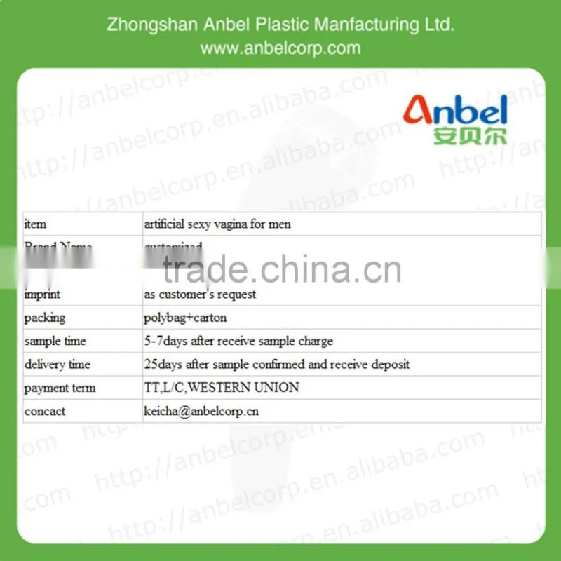 3D size artificial vagina real plastic sex toys,Masturbator Adult Sex Toys for Man