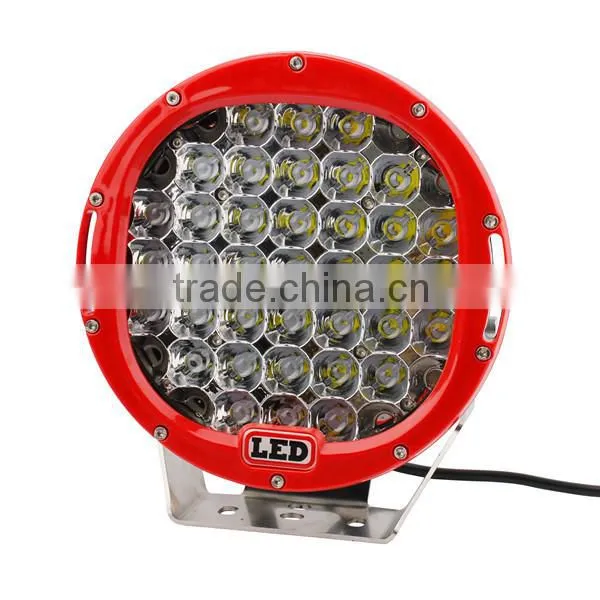 Car accessories , 9" 185W LED Driving Light High Intensity Black Red Led Work Light For Offroad 4x4 4WD 185W