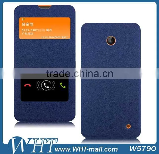 Luxury Flip Cover Case for Nokia Lumia 530, PU leather for Nokia Lumia 530 Case with Window