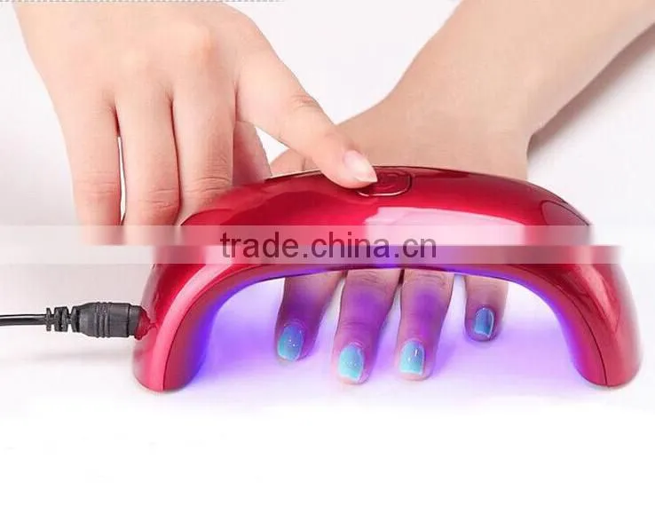 CE RoHS listed nail dryer portable 9w led uv nail lamp
