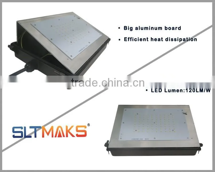 Upgrade UL DLC 80W Outdoor LED Wall Pack Light with Better Heat Dissipation