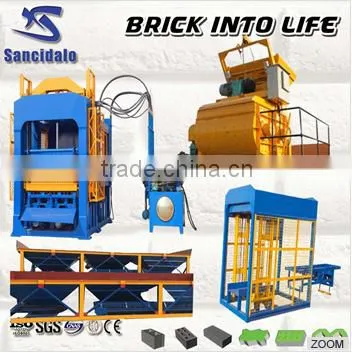 QTJ4-26C kenya cement interlocking brick making machine