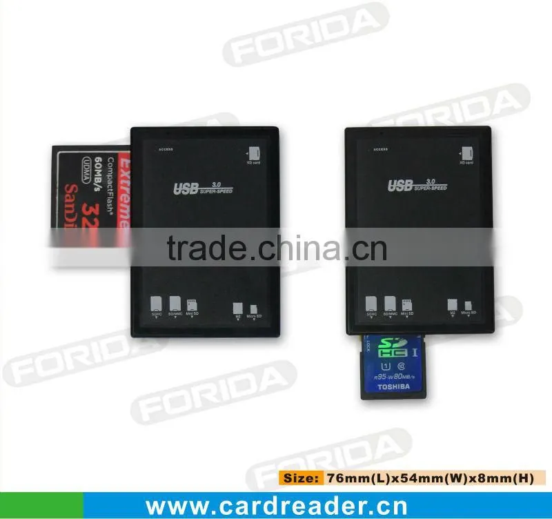 USB 3.0 multi card reader with 6 slots