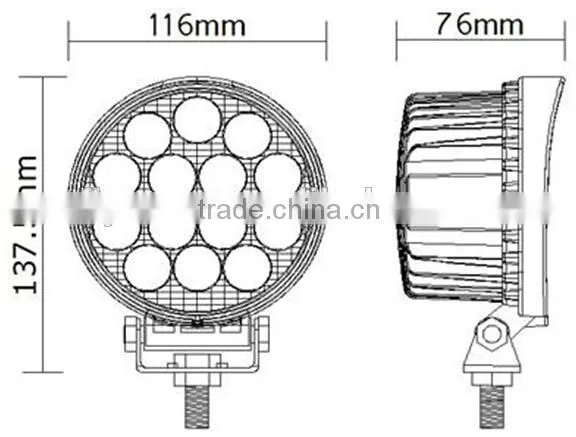 4Inch LED 42W LED Work Light,12/24V Driving On Truck,Jeep, Atv,4WD,Boat,Mining LED driving light,42w car led working light