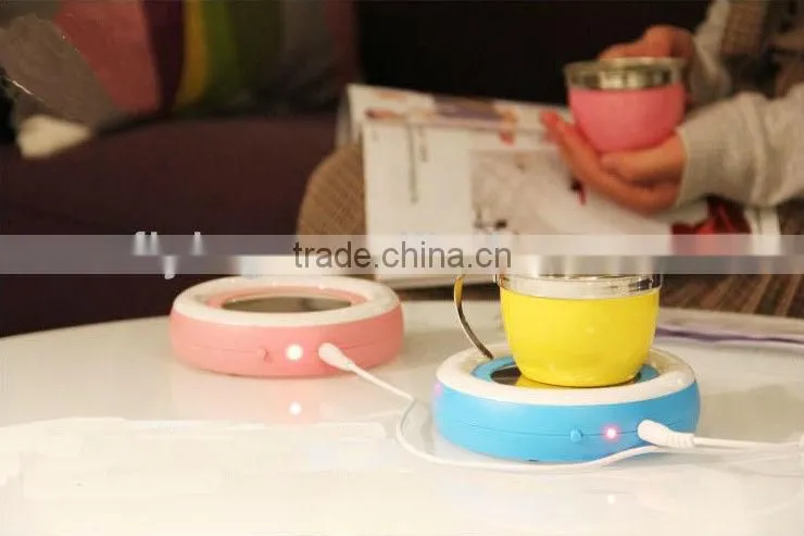 USB powered mug warmer red / black / blue / pink color