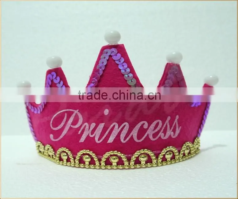 3 functions LED light birthday crown hat for kids
