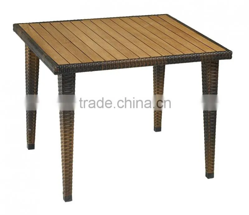 modern cheap K/D outdoor PE rattan table