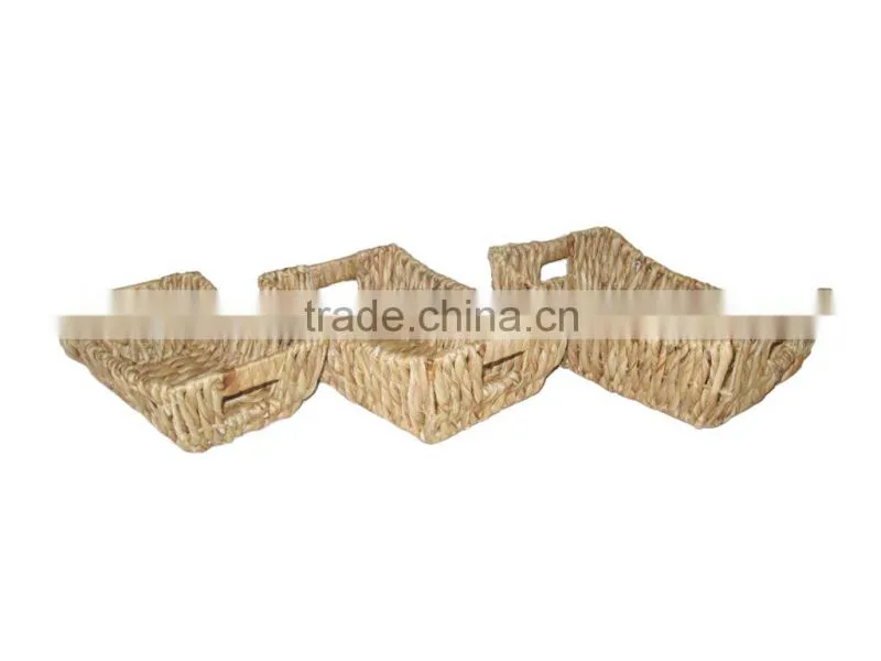 2015 New Product Rectangle Water Hyacinth Basket for Home Decoration and Furniture