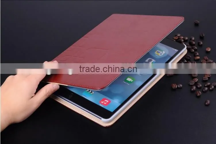 Wholesales High Quality luxury PU Leather flip Case for ipad air smart case
