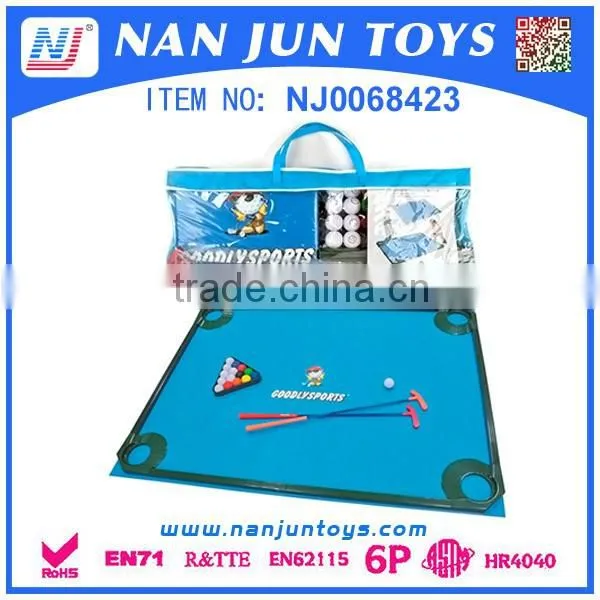 Popular high quality Kids toy metal golf set golf game toywith hand bag