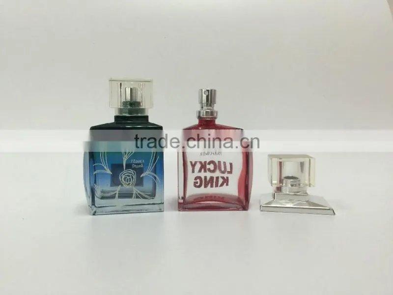 Glass perfume bottle with sharlyne cap for sale