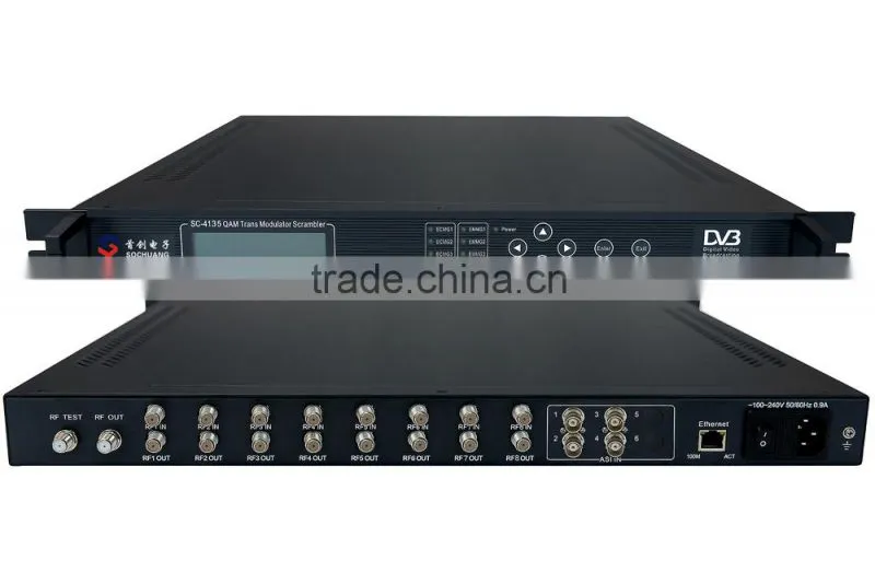 4IN1 QAM Transmodulator/8*DVB-S2 to 4* QAM Scrambler Modulator