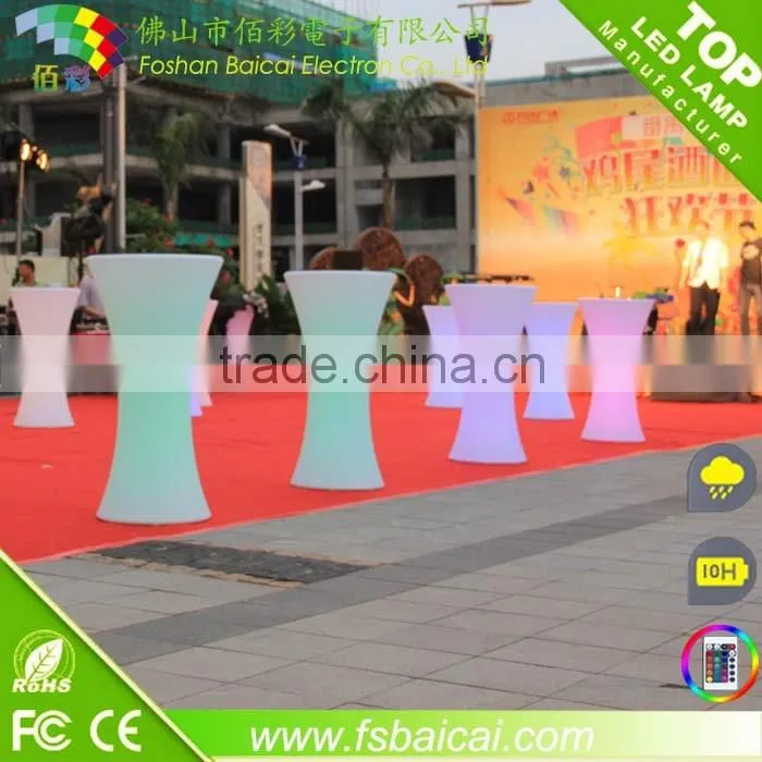 CE&ROHS approved illuminated bar furniture/led table/led light bar table