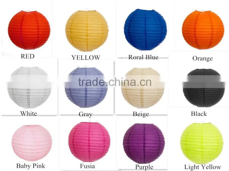 3"-24" Round Chinese Paper Lantern