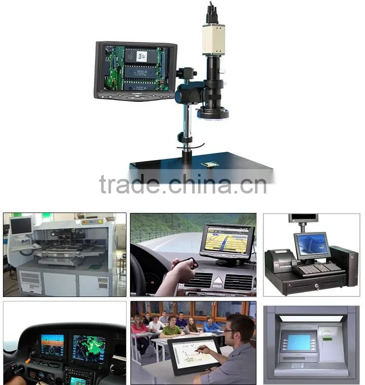 Widescreen 7 inch touch panel lcd mini av input tft screen flexible high brightness industrial monitor car