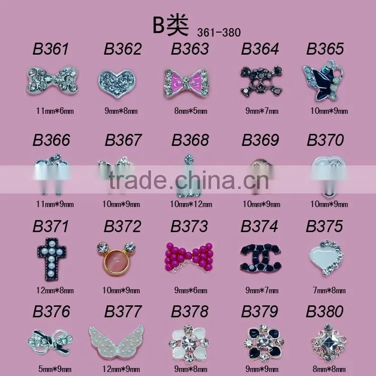 New nail art decoration tips nail 3D Alloy nail fashion jewelry gold