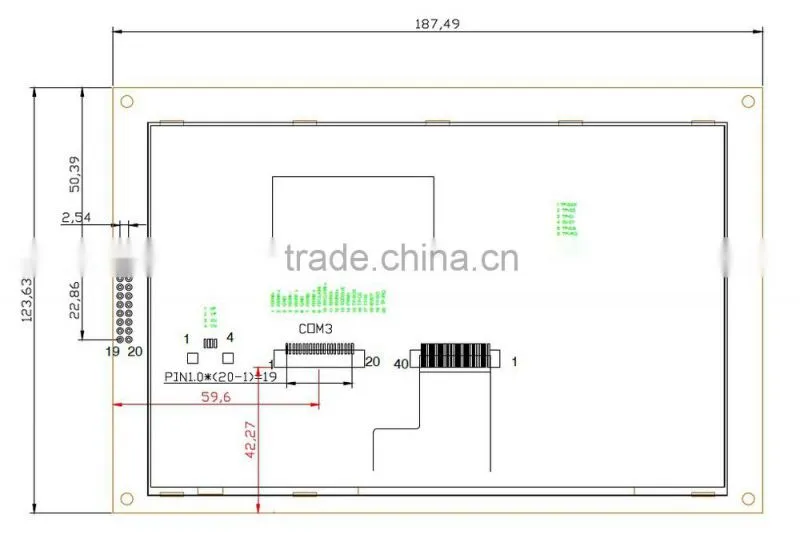tft 7 inch lcd display (1024X600)