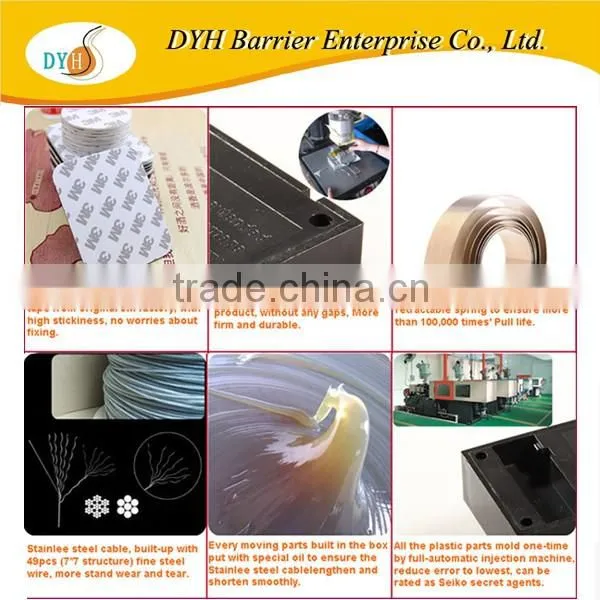 China factory plastic retractable anti-theft pull box with steel cable,Anti-Theft Pull Box with Loop End