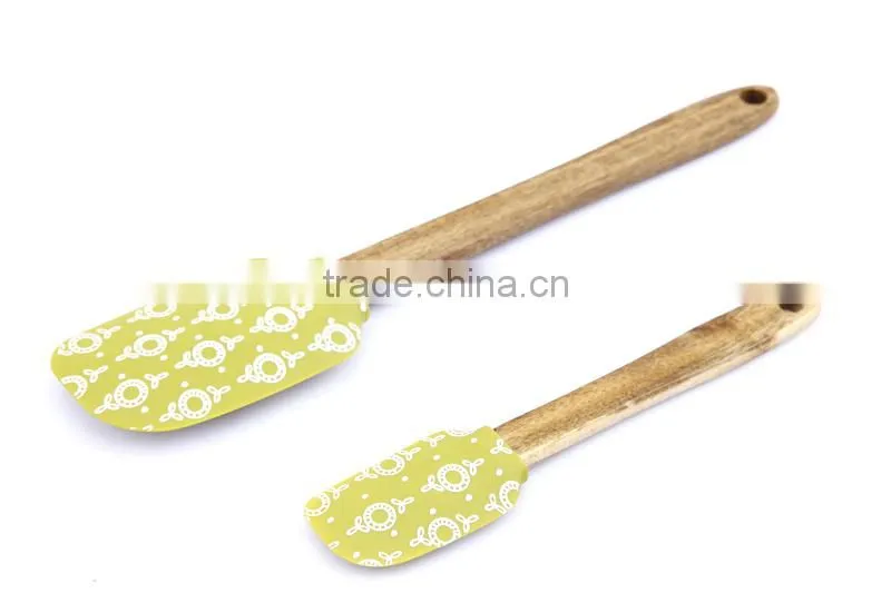 New product wood handle silcone spatula
