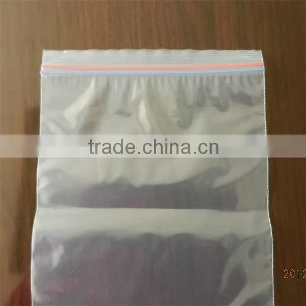Zip lock plastic packaging bag