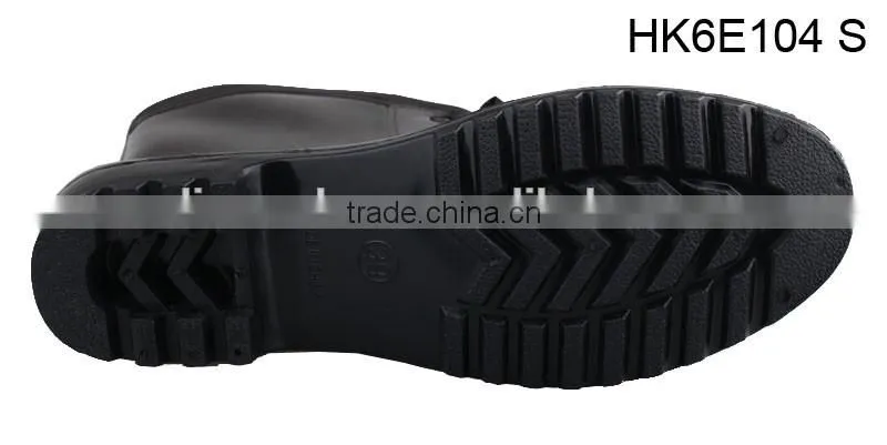 Fashion Black PVC Jelly Wedge Heel Garden Rain Boots Women wIth Lace