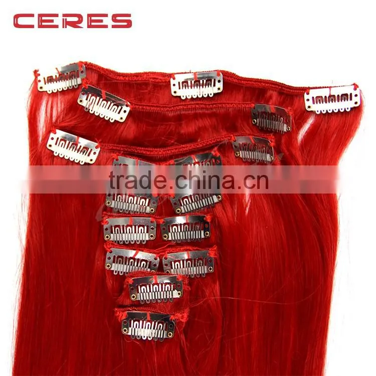 2016 human hair products best selling new style clip in hair extension