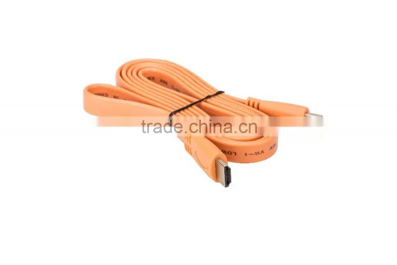 Fashion 1.8m white flat hdmi cable for Multimedia
