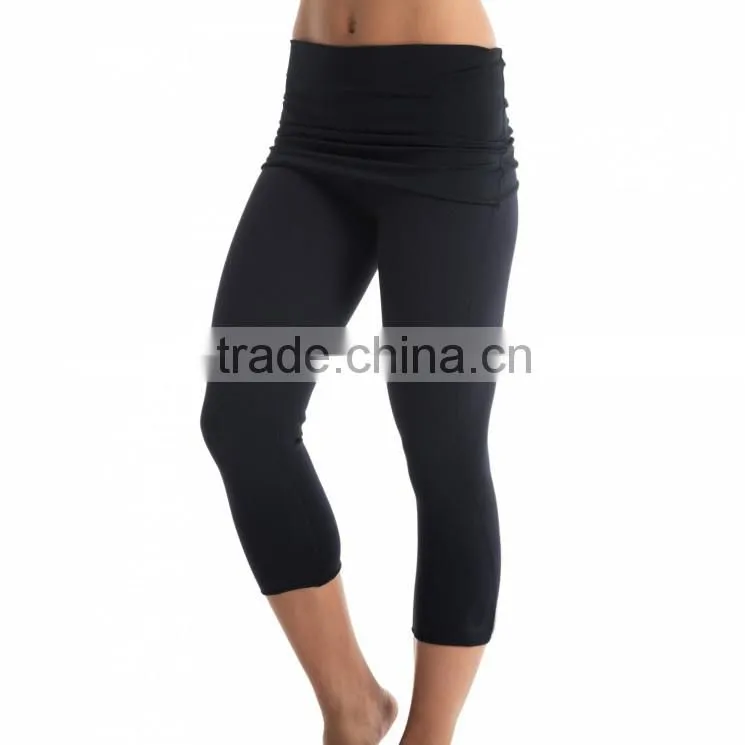 Durable and breathable women's yoga capri pants with skirts, made of high quality fabric