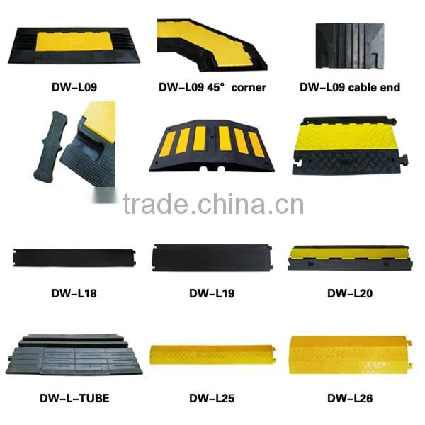 High Strength Black and Yellow Plastic Speed Hump