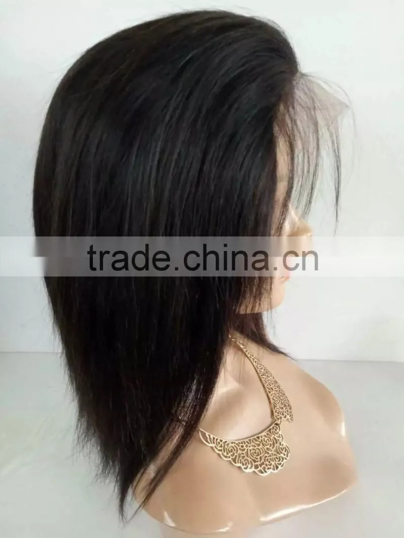 brazilian hair full lace wig straight 16inch virgin remy hair